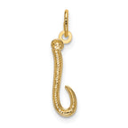 14K Yellow Gold Letter J Initial Charm