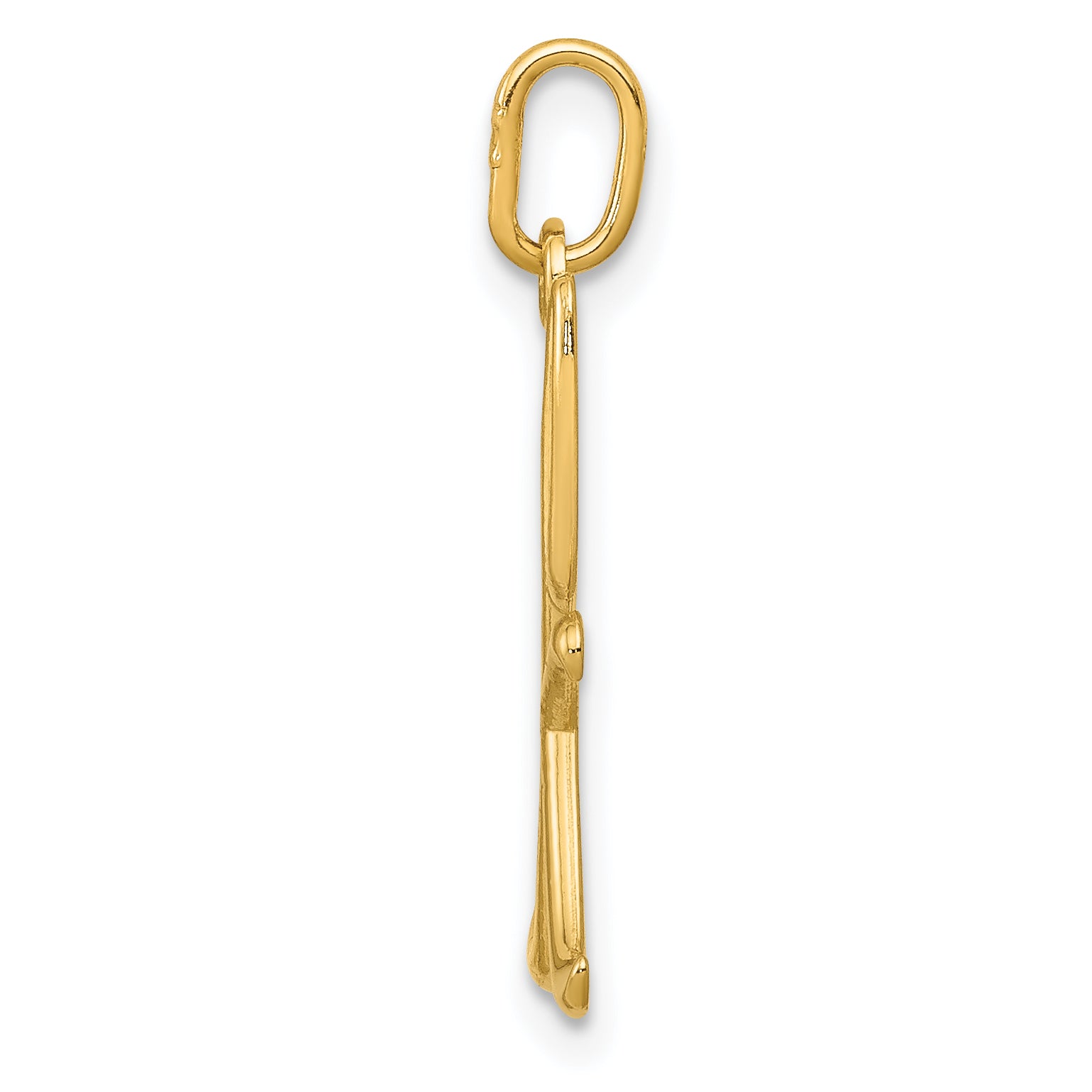 14K Yellow Gold Letter K Initial Charm Secondary image