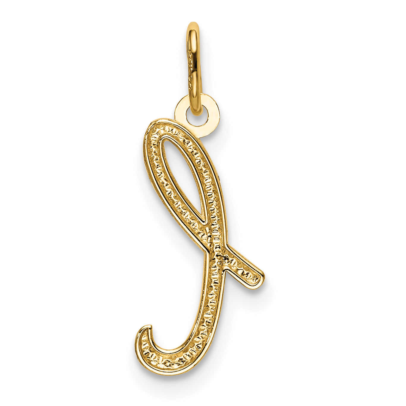 14K Yellow Gold Letter L Initial Charm