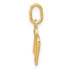 14K Yellow Gold Letter N Initial Charm