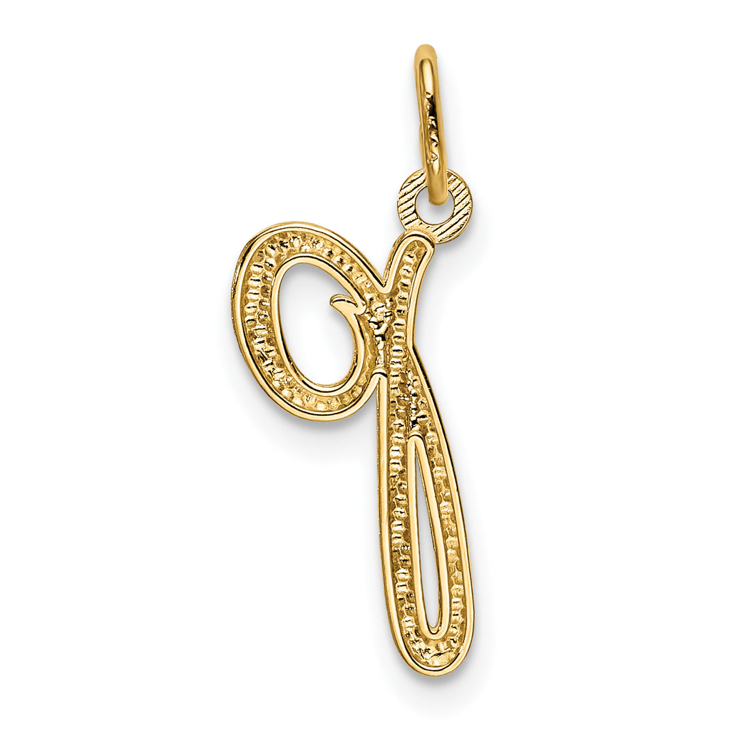 14K Yellow Gold Letter P  Initial Charm