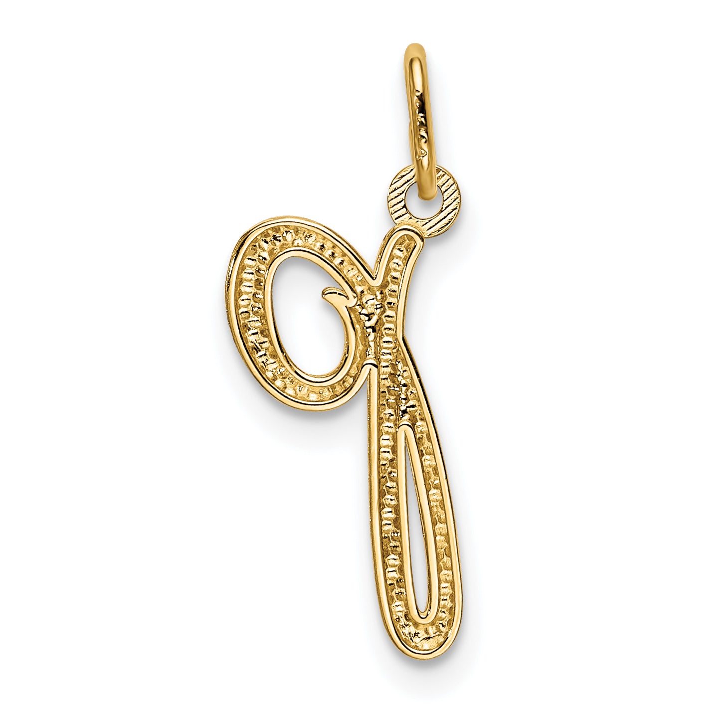 14K Yellow Gold Letter P  Initial Charm