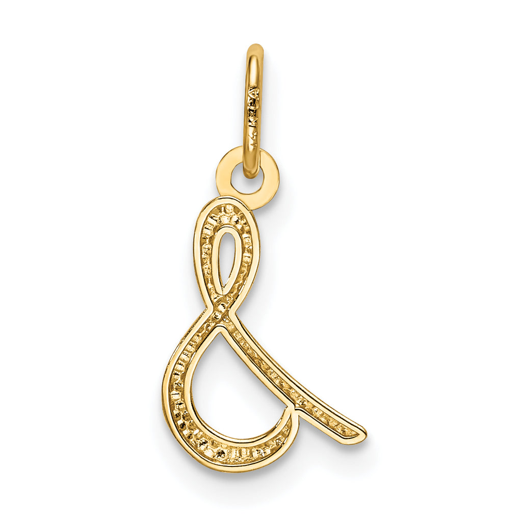14K Yellow Gold Letter S Initial Charm