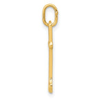 14K Yellow Gold Letter T Initial Charm