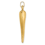 14K Hollow 3D Italian Horn Charm