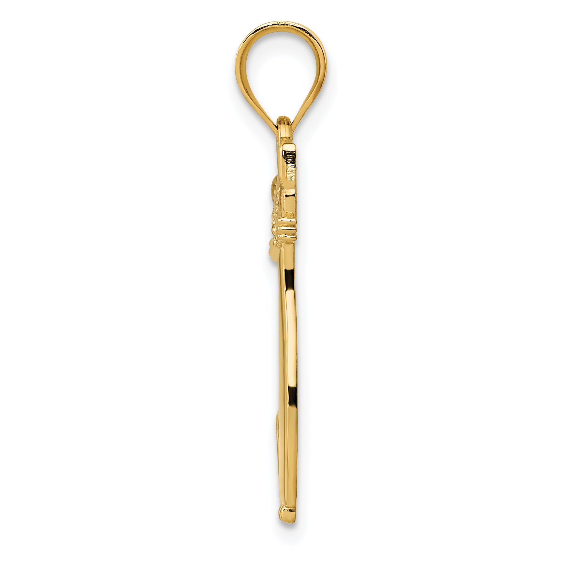14K Diamond Cat Pendant Secondary image
