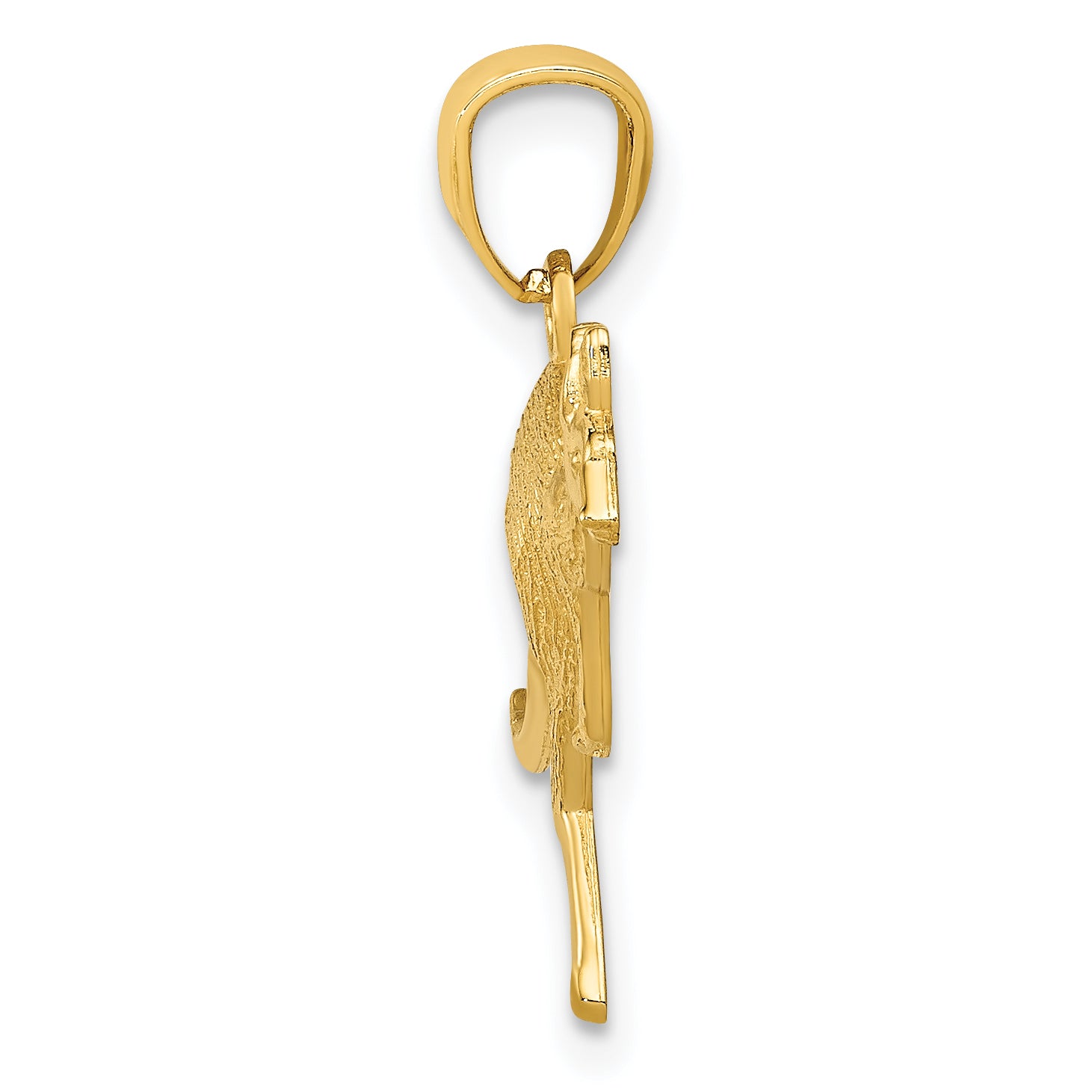 14K Yellow Gold Textured Kangaroo Pendant Secondary image