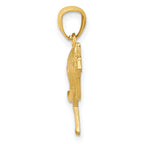 14K Yellow Gold Textured Kangaroo Pendant