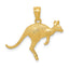 14k Yellow Gold Textured Kangaroo Pendant