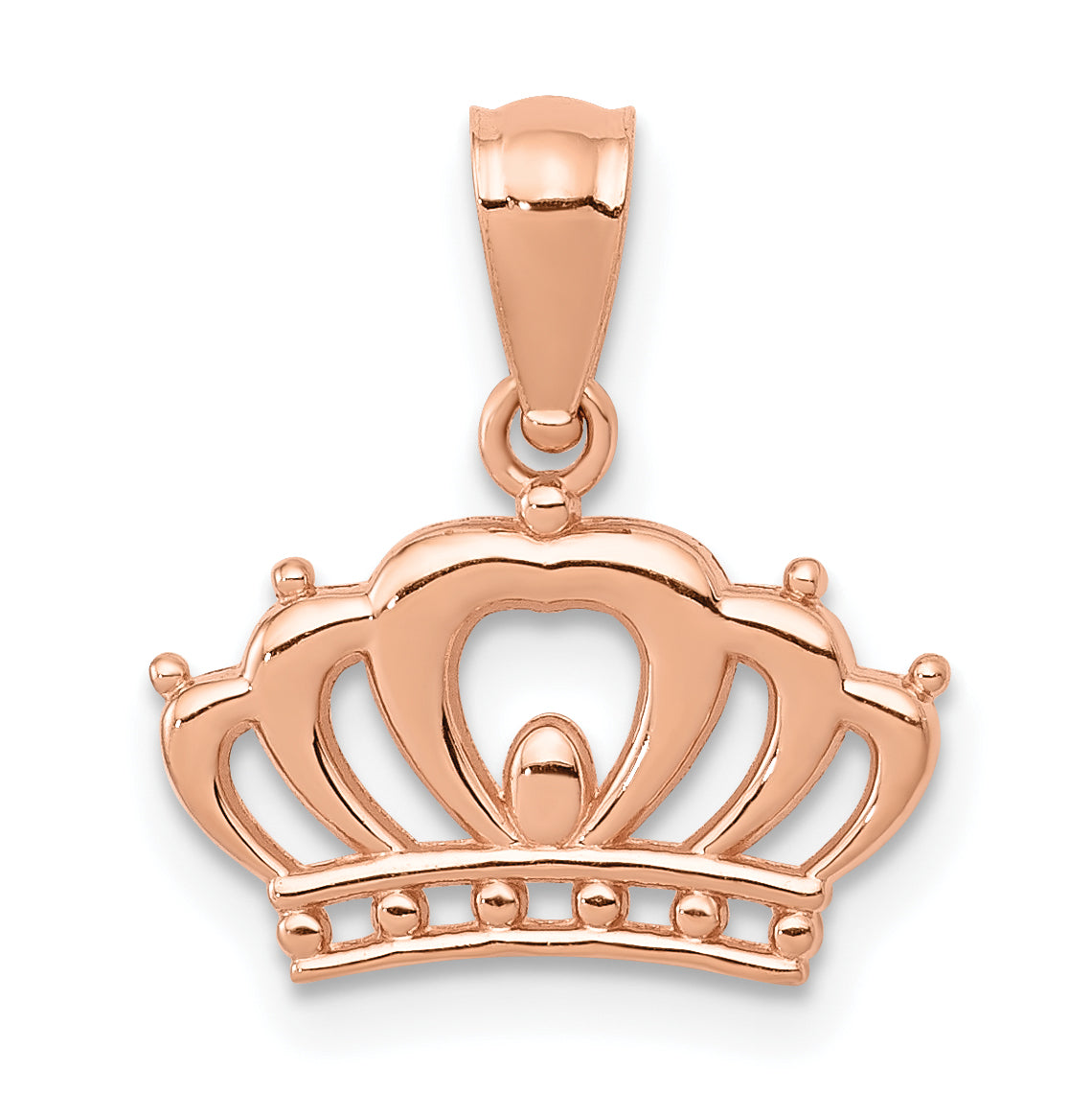 14k Rose Gold Crown Pendant Main image