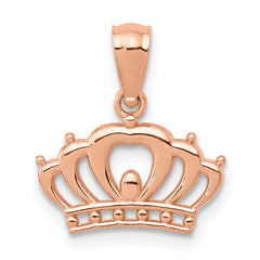 14k Rose Gold Crown Pendant