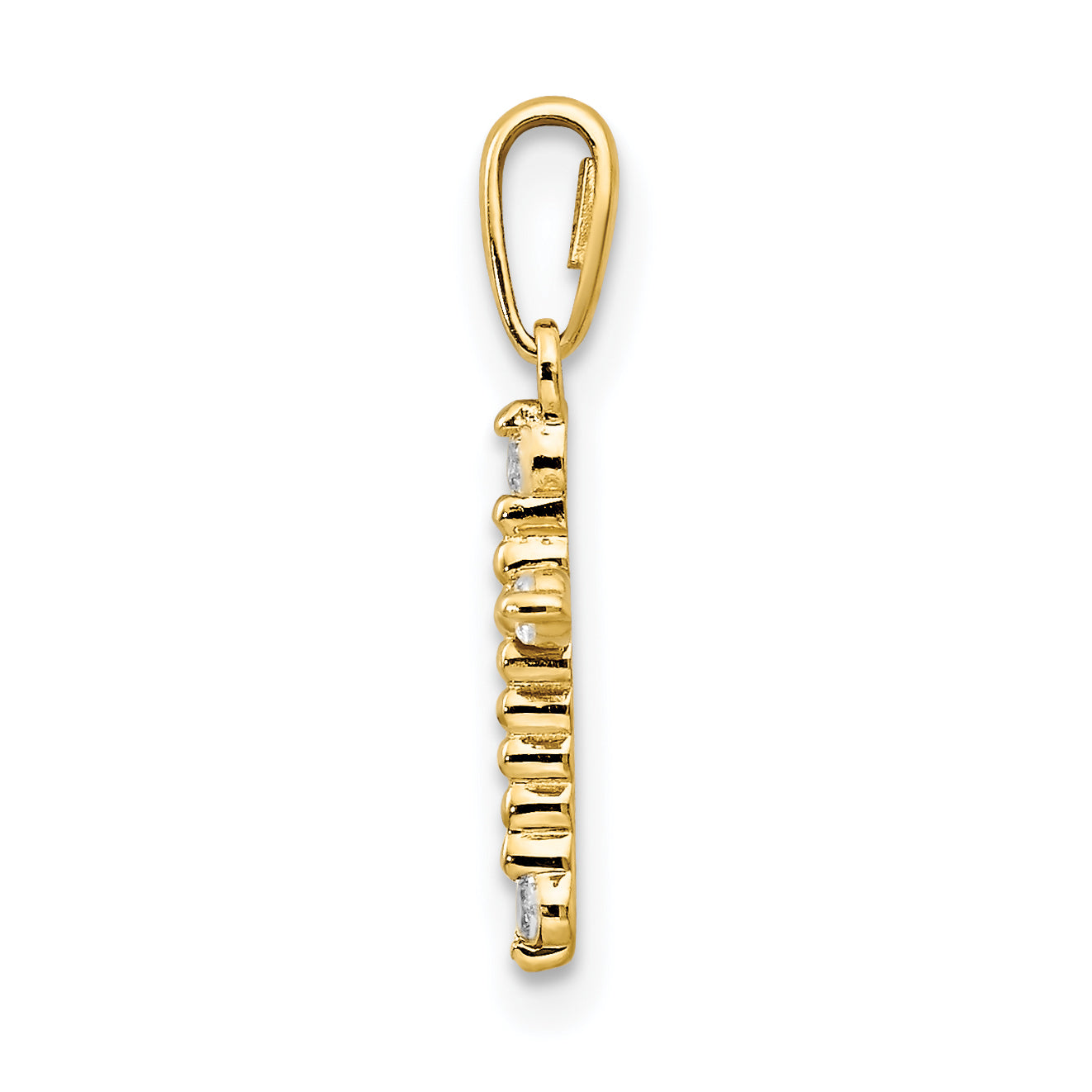 14K CZ Children's Cross Pendant Secondary image