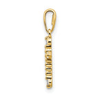 14K CZ Children's Cross Pendant