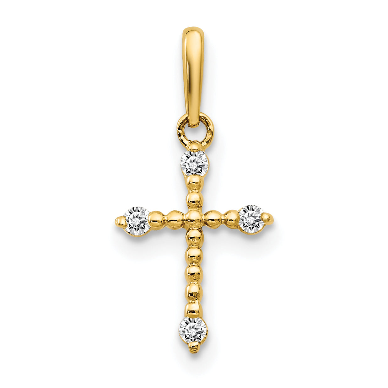 14k CZ Children's Cross Pendant Main image