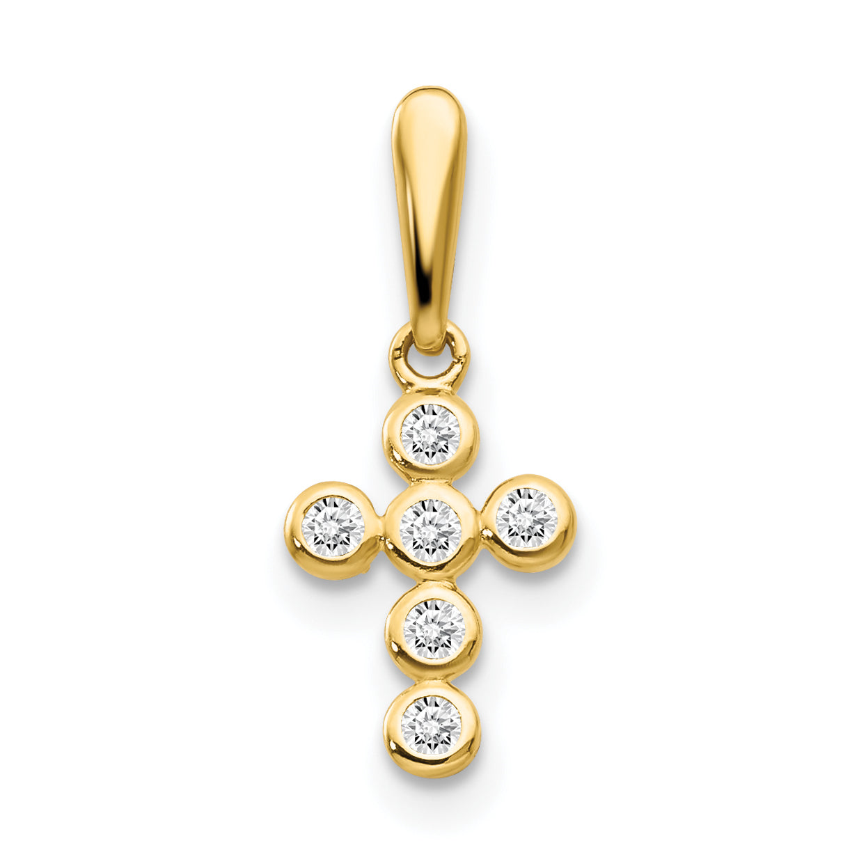 14k CZ Children's Cross Pendant Main image