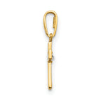 14K CZ Children's Cross Pendant