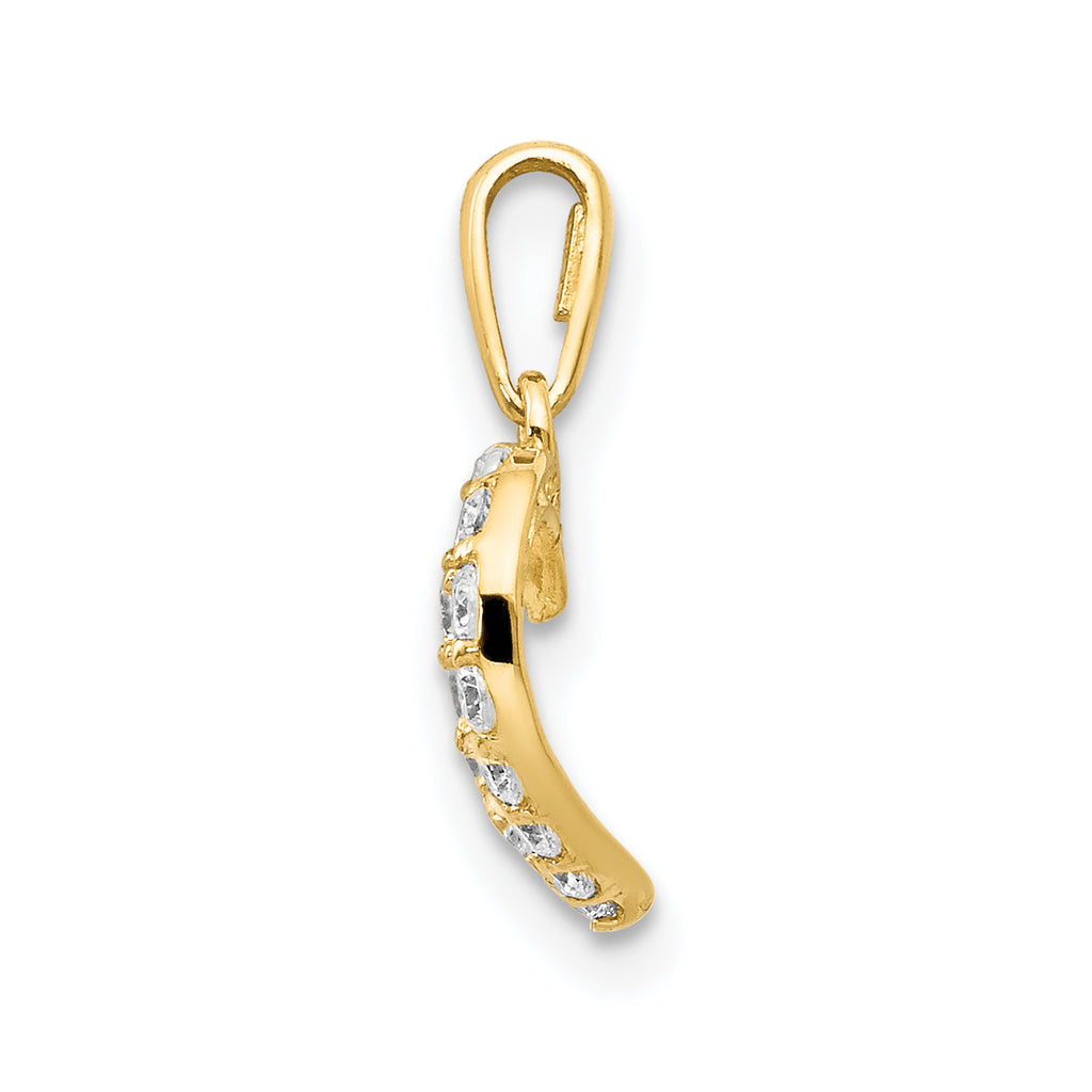 14K CZ Children's Heart Pendant