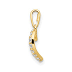 14K CZ Children's Heart Pendant