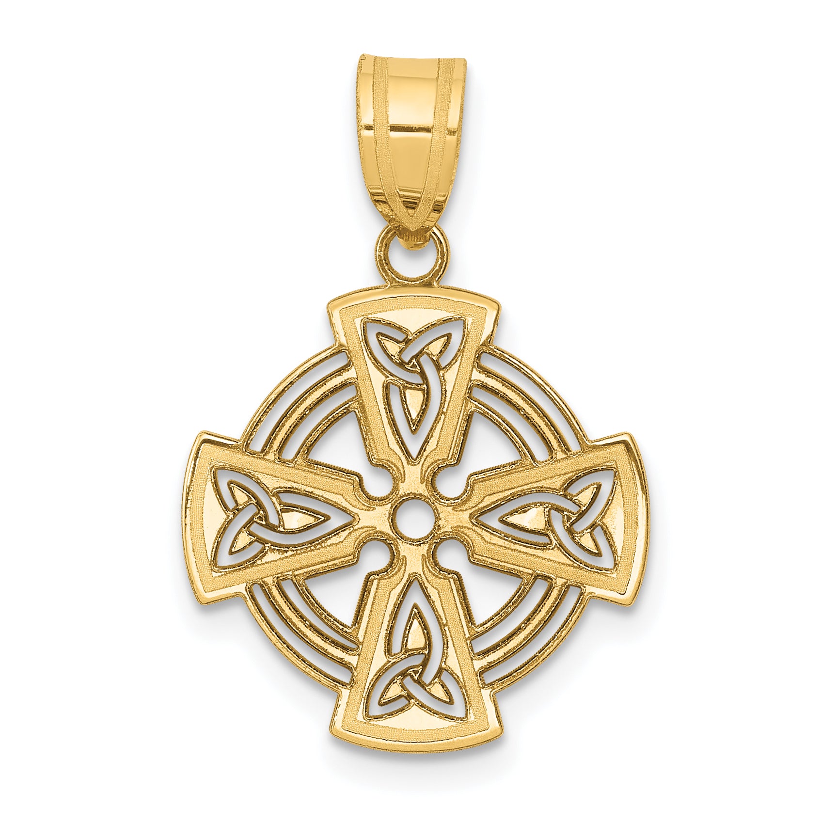 14k Laser Cut Celtic Cross Charm Main image