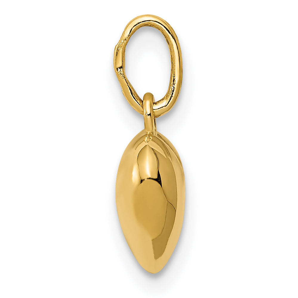 14K Polished Puffed Heart Pendant Secondary image