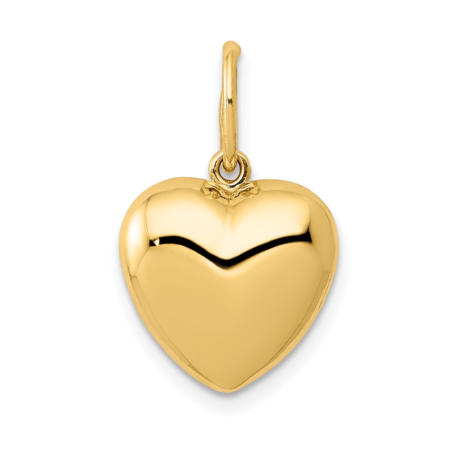 14K Polished 3-D Puffed Heart Pendant Main image