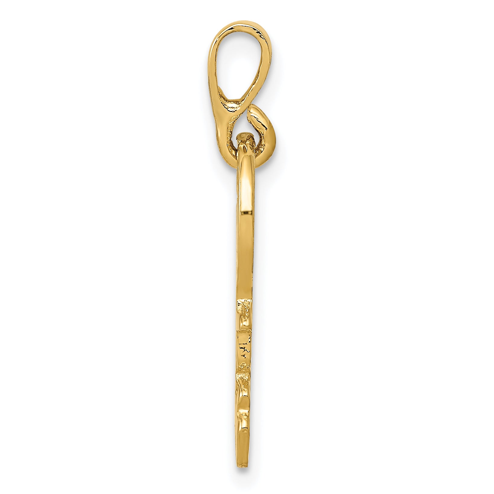 14Kt Yellow Gold Polished Key Pendant Secondary image