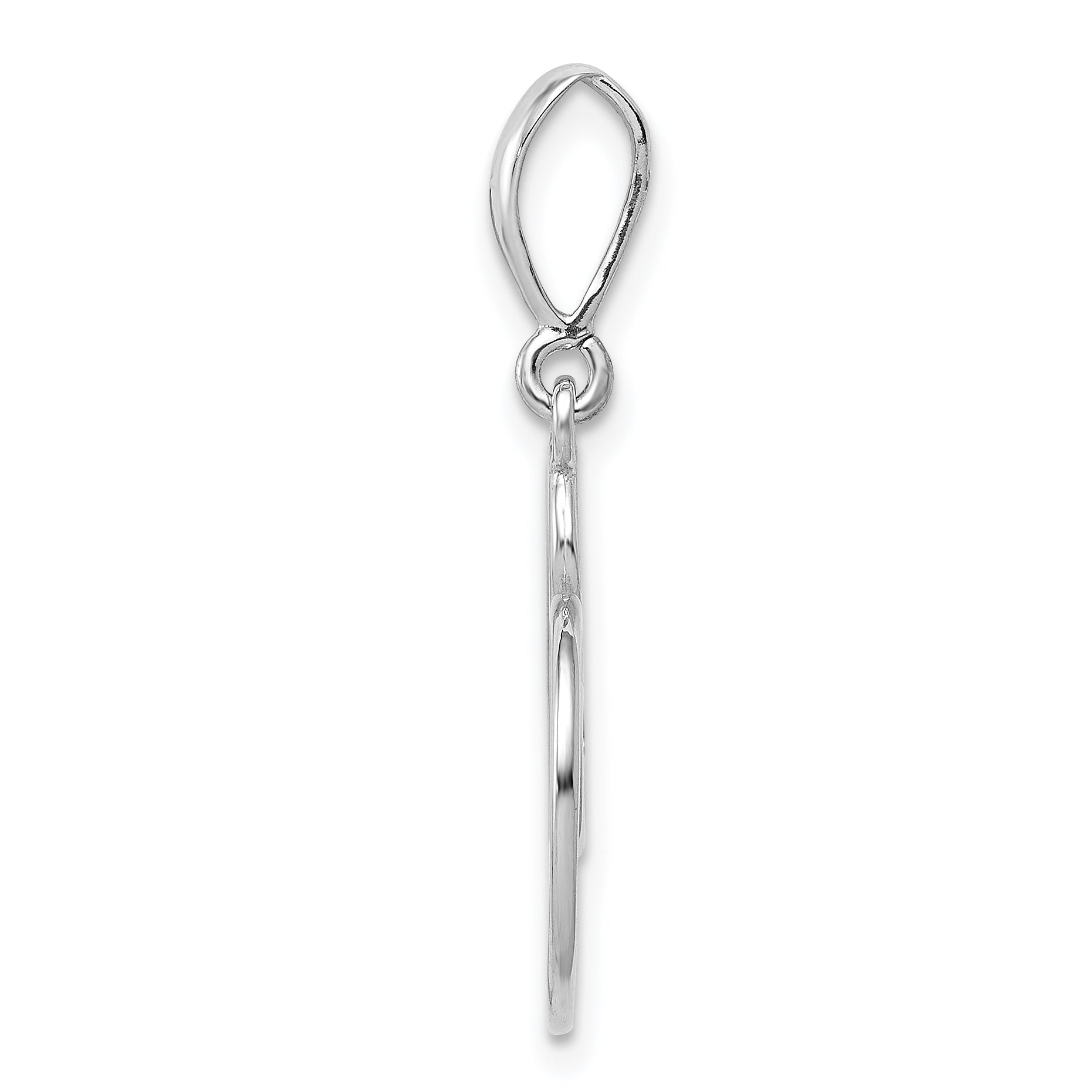 14K White Gold Heart Pendant Secondary image