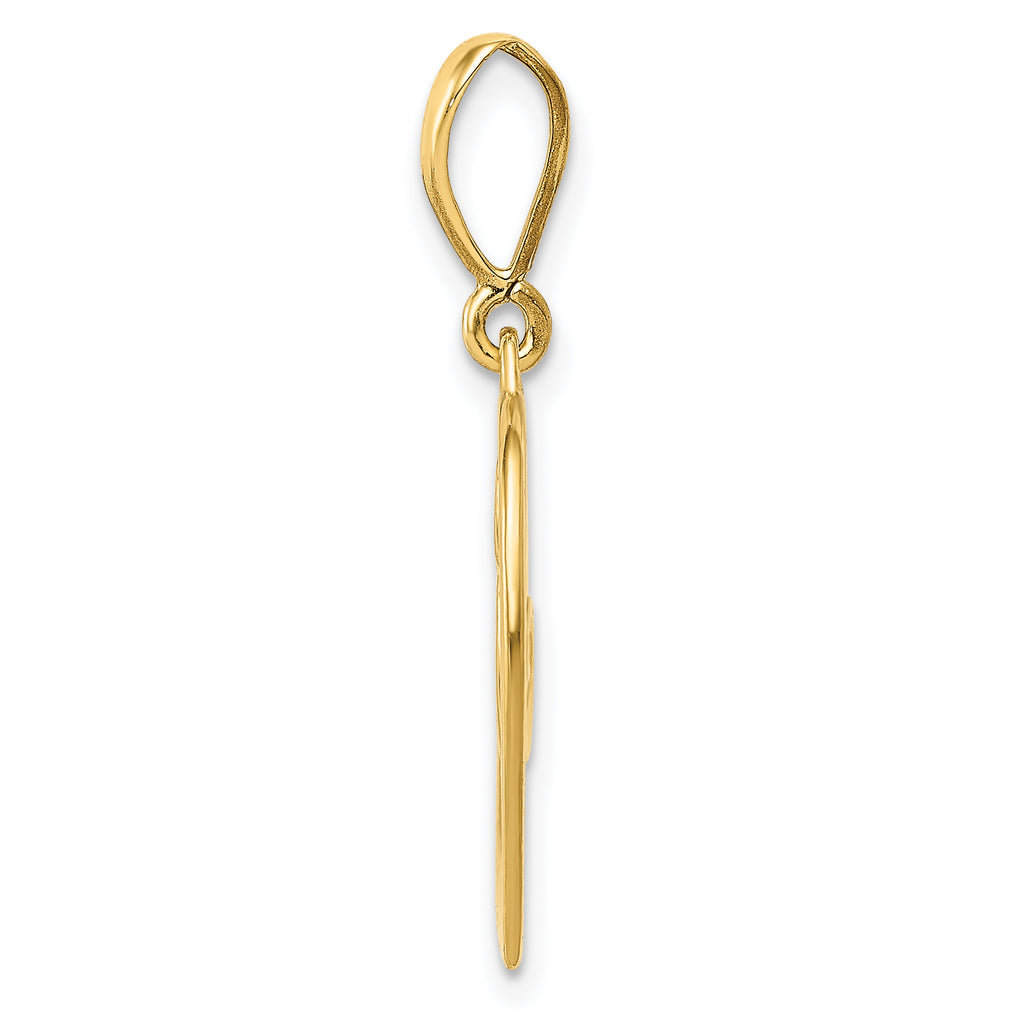 14K Yellow Gold Heart Pendant