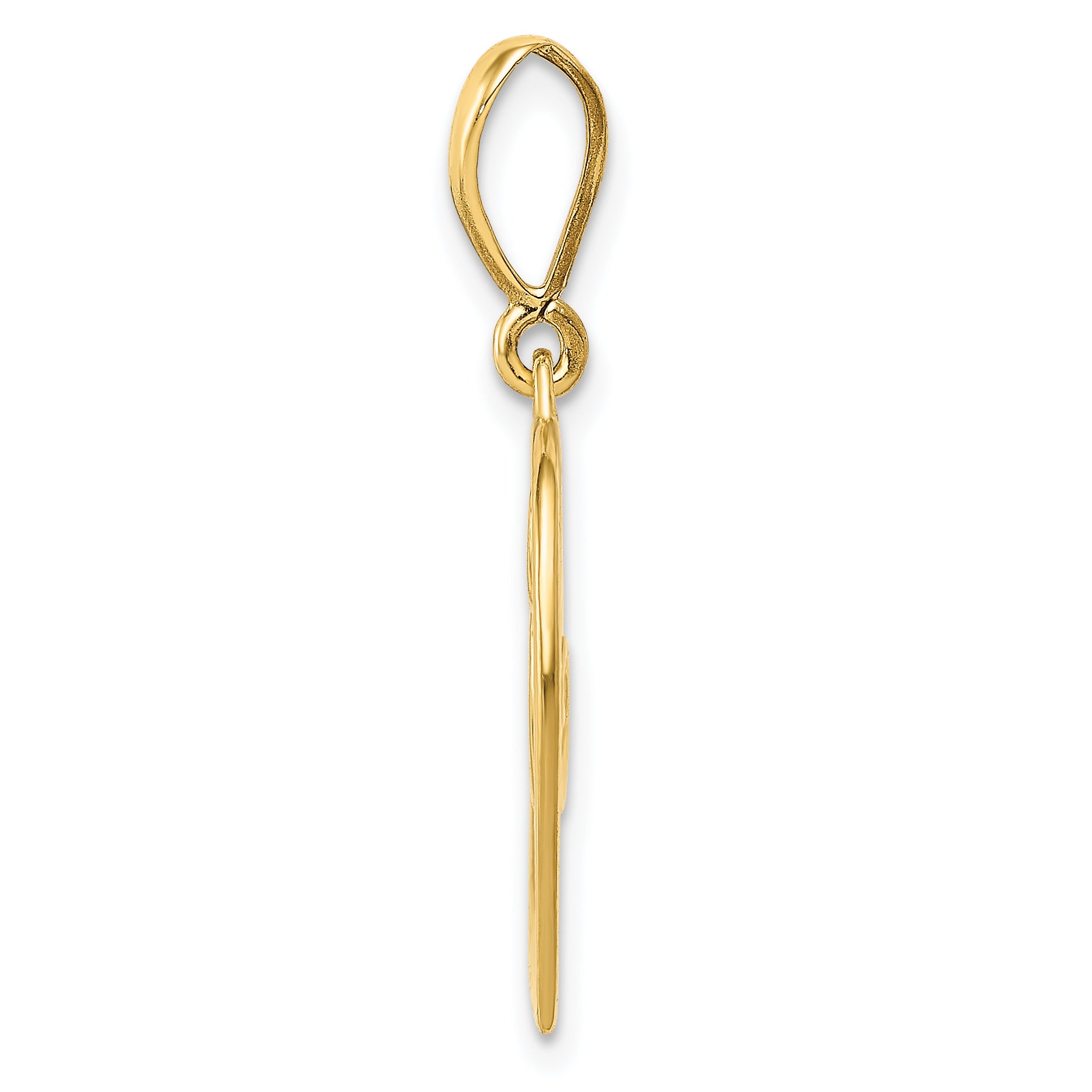 14K Yellow Gold Heart Pendant