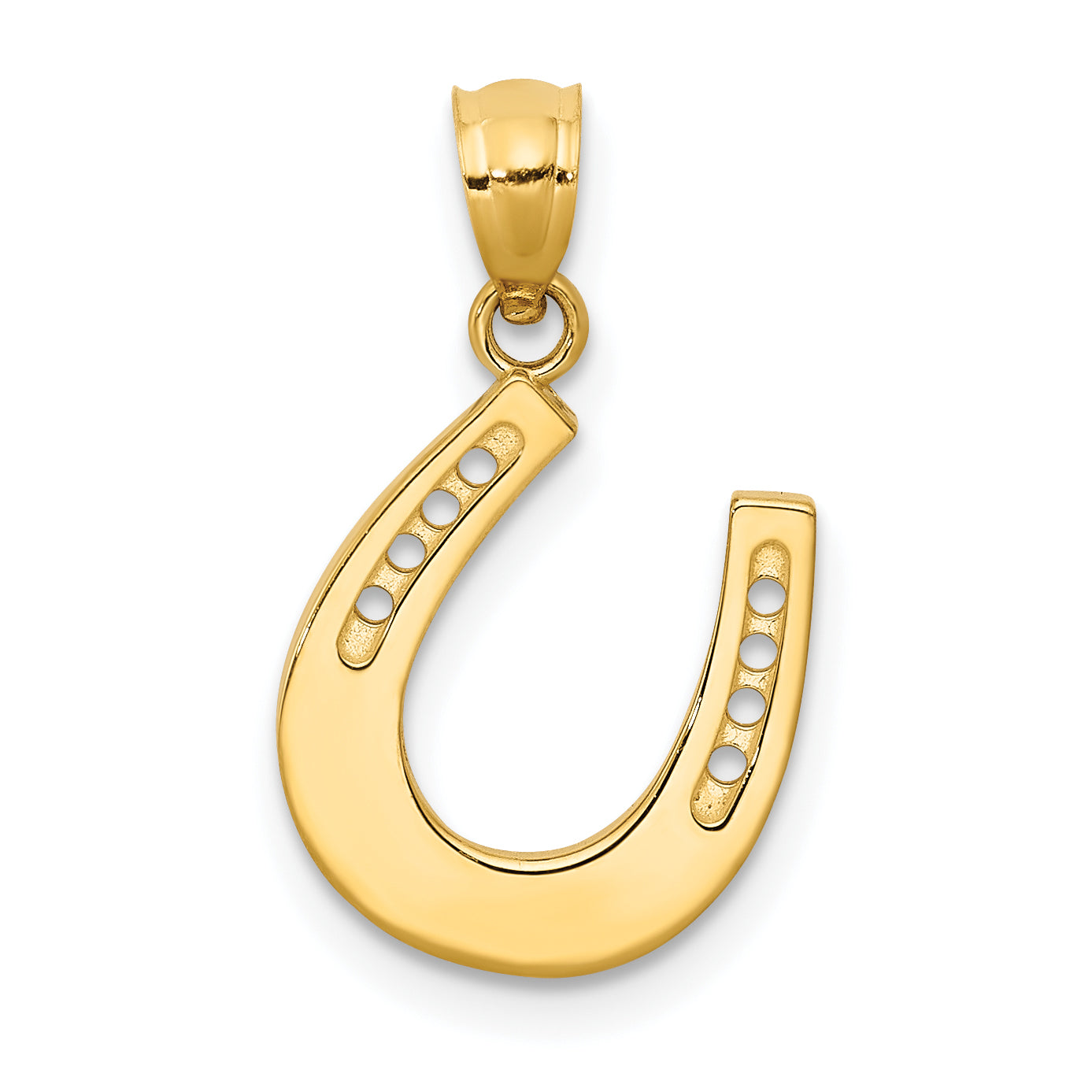 14k Gold Polished Horseshoe Pendant Main image