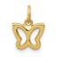 14k Polished Butterfly Pendant