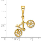 14Kt Yellow Gold Polished Bicycle Pendant