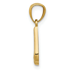 14K Gold Polished Music Note Pendant