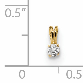 14K Childrens Tiny CZ Pendant Secondary image
