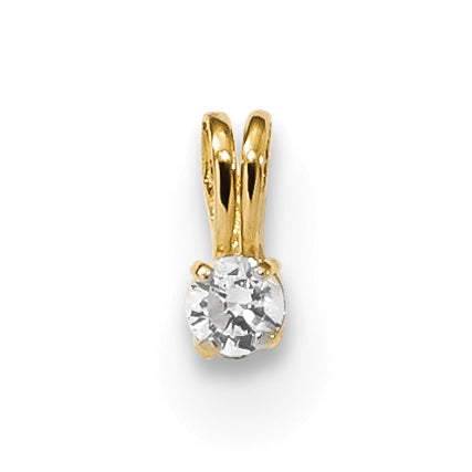 14k Childrens Tiny CZ Pendant Main image