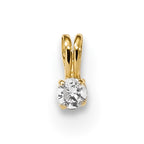 14k Childrens Tiny CZ Pendant
