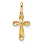 14K Childrens CZ Cross Pendant