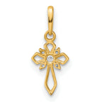 14K Childrens Fancy CZ Cross Pendant