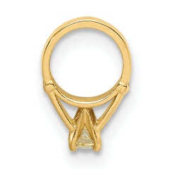 14K 3D Ring with Yellow CZ Charm