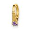 14K 3D Ring with Light Purple CZ Charm