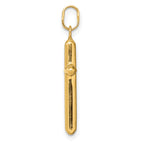 14k Polished Hollow Latin Cross Charm