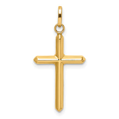 14k Polished Hollow Latin Cross Charm