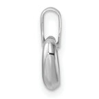 14k White Gold 3D CZ Heart Pendant