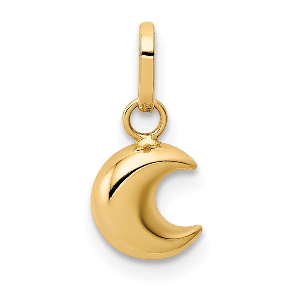 14k Polished Puffed Moon Charm Main image