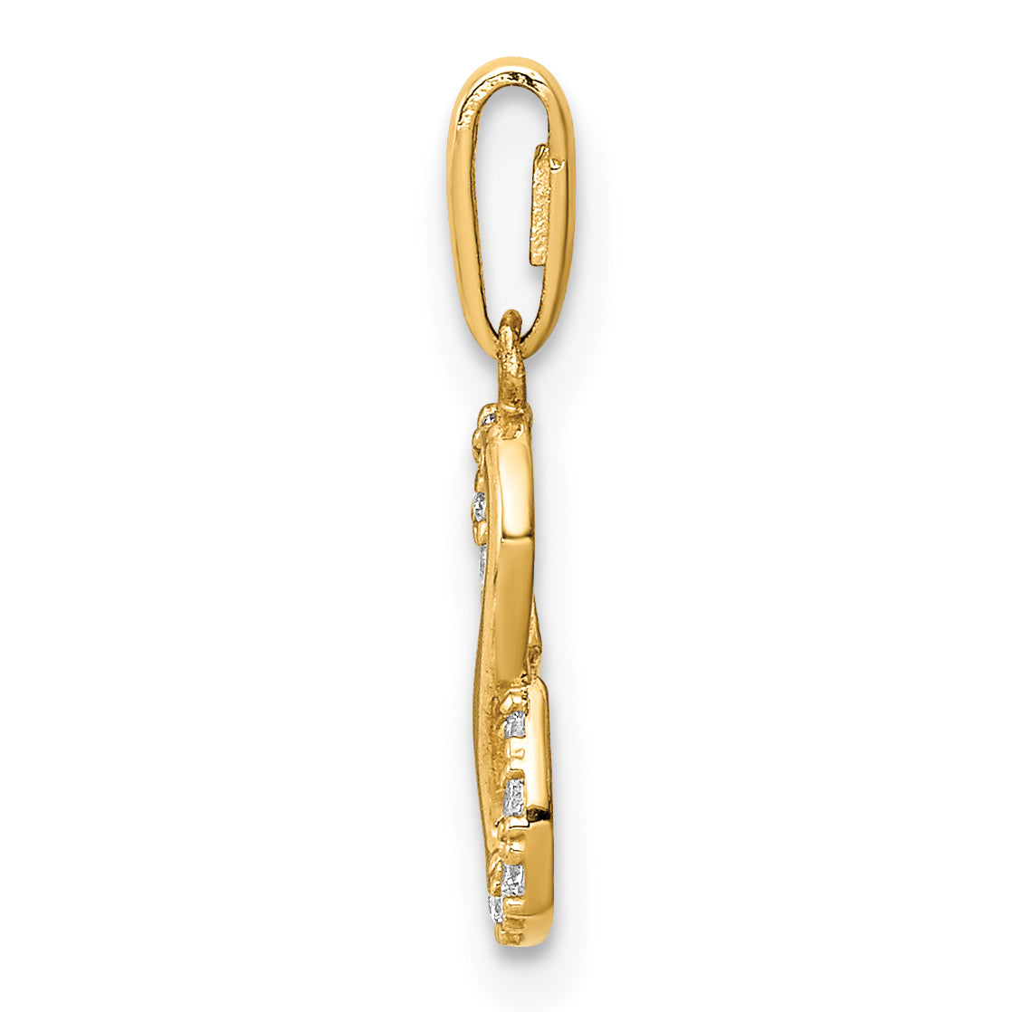 14K CZ Infinity Symbol Pendant Secondary image