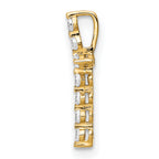 14K CZ Cross Pendant Chain Slide