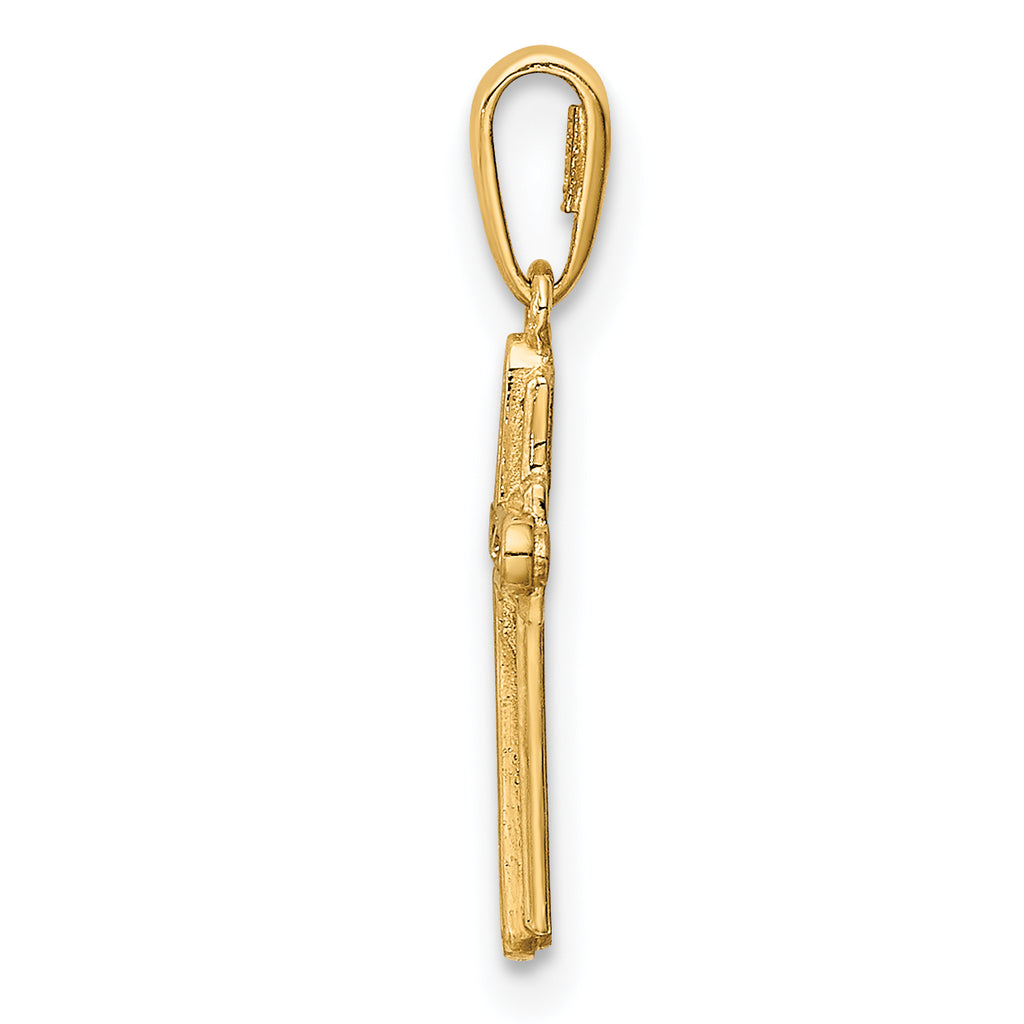 14K Cross CZ Pendant