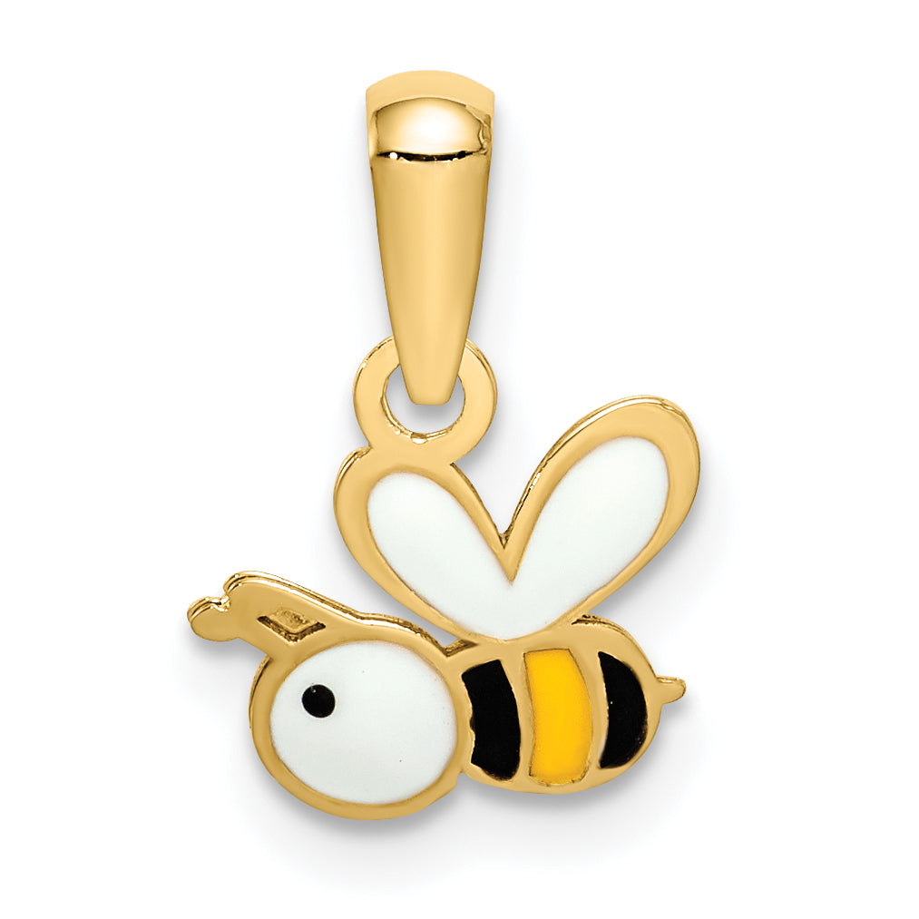 14k Enamel Bumble Bee Pendant Main image