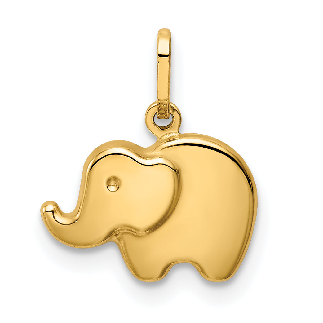 14k Polished Elephant Charm Main image