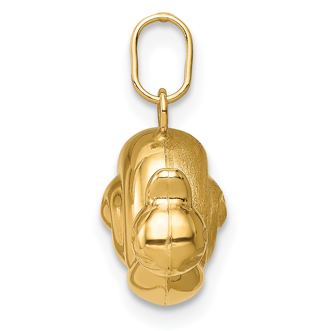 14k Hollow Satin & Polished Snail Charm Secondary image